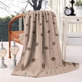 thumbnail image 2 of Beige Football and Stars Pattern Blanket,Comfortable Soft Flannel Throw Blanket,All Season,Warm Lightweight Blankets for Sofa Bed Couch Living Room Chair,40"x50", 2 of 4