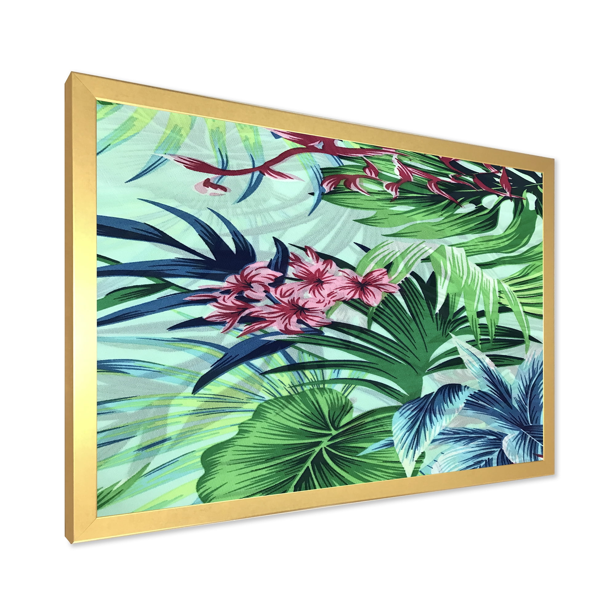 Designart 'VIntage Tropical Flowers VI' Traditional Framed Art Print