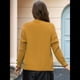 thumbnail image 4 of Suéter de Larga con Bloques de Color para Mujer, Abrigo Informal de Otoño con Botones y Bolsillo Amarillo XL, 4 of 8