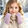 thumbnail image 5 of hengsof Fall Winter Gloves Full Finger for Boys Girls - Kids Thick Thermal Knitted Gloves for Cold Weather 3-8Y, 5 of 5