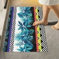 thumbnail image 2 of Dreamtimes Bathroom Rug Mats Tribal Leaves Pattern Print, Bath Mats for Bathroom Non-Slip Super Soft Absorbent Microfiber Bath Rugs, Bathroom Rugs for Bathroom Floor, Tub and Shower, 17.3"x13.4", 2 of 4