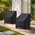 thumbnail image 6 of Patio Furniture Covers Waterproof Black 2 Weather Resistant 600D Oxford Cloth for Outdoor Adirondack Chairs Lawn Deck Backyard Garden Seating, 6 of 8