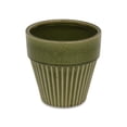 thumbnail image 3 of Maceta grande de cerámica de color verde oliva de Planter Cheung's Corseta, 3 of 3