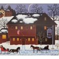 thumbnail image 3 of Charles Wysocki "Red Ship Inn " New CUSTOM FRAMED Art Americana Winter Rural Generic, 3 of 3