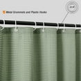 thumbnail image 6 of Shower Curtain Waffle Textured 120GSM Soft Fabric Bath Curtains with 12 Plastic Hooks, Water Repellent, Machine Washable - 72W" x 72H", Sage Green, 6 of 6