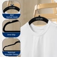 thumbnail image 5 of SereneLife Non-Slip Velvet Hangers, Mega Pack, 200 Pieces Hangers for Clothes, Heavy Duty Cloth Hanger Set with 360 Degree Swivel Hook, Black, 5 of 7