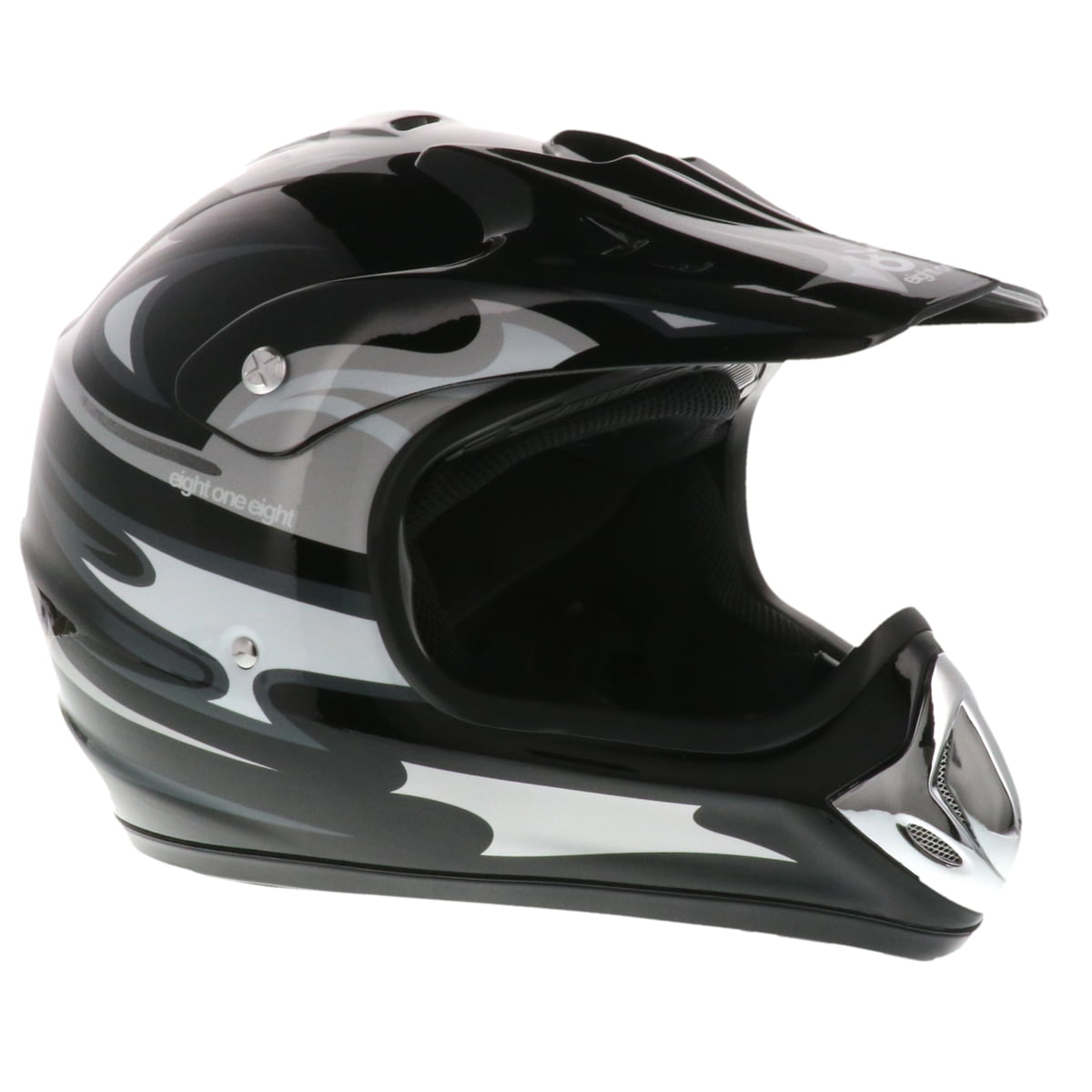 818 H351 Off-Road Motocross Helmet H351 FLAT BLACK S Flat Black, Small 