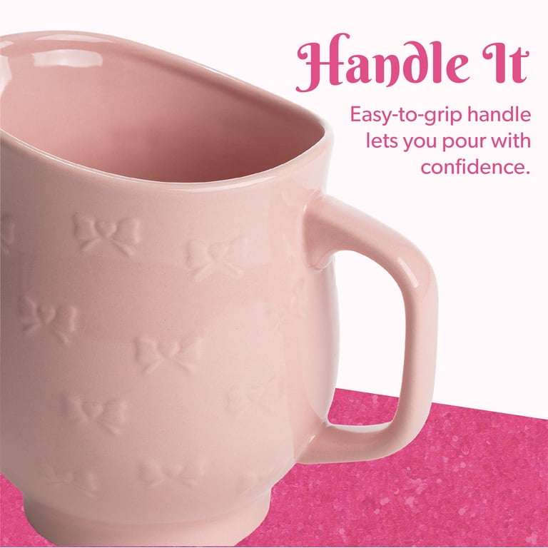 Paris Hilton Ceramic Pitcher, 40 Ounce Capacity, Easy Pour Spout