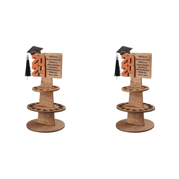 Regalo Dinero Titular de Madera Decorativo DIY para Aniversario Cumpleaños Decoración Naranja