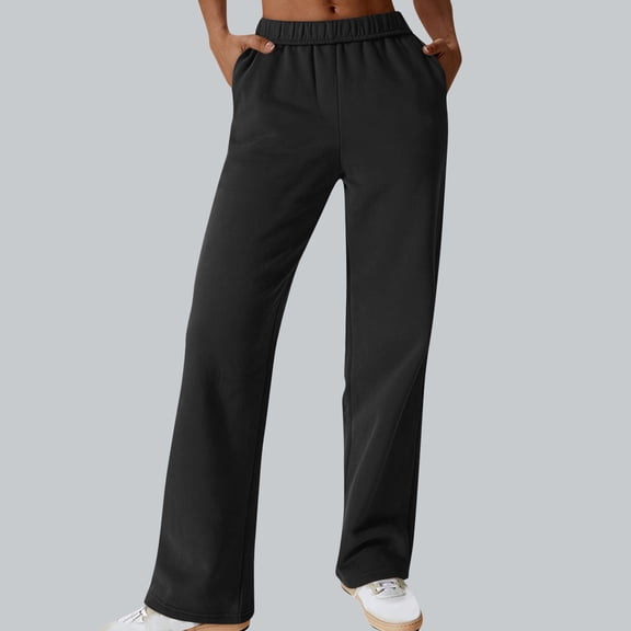 Womens Sweatpants Solid Color Elastic Waist Sport Casual With Pockets Sweatpants Long Pants For Everyday Comfort Sweatpants For Women