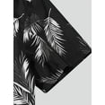 thumbnail image 6 of INCERUN Men's Short Sleeve Hawaiian Leaf Printed Shirts Casual Soft Button Down Tops Shirt, 6 of 8