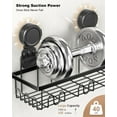 thumbnail image 3 of Shower Caddy Suction Cup 5 Pack, No Drilling & Removable Shelf for Bathroom with Large Capacity, Powerful Organizer Max Hold 40 lbs, Waterproof Shelf, Black, 3 of 8