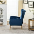 thumbnail image 2 of Kaleigh 27.56"W Velvet Sofa Chair with Metal Legs,Blue, 2 of 5