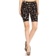 thumbnail image 2 of Womens High Waist Ultra Soft Printed Fashion Biker Shorts, 2 of 5