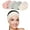 Pea Green Pink Beige Light Gray, variant on Spa Facial Headband 4 Packs Head Wrap Terry Cloth Headband Adjustable Stretch Towel for Bath, Makeup and Sport