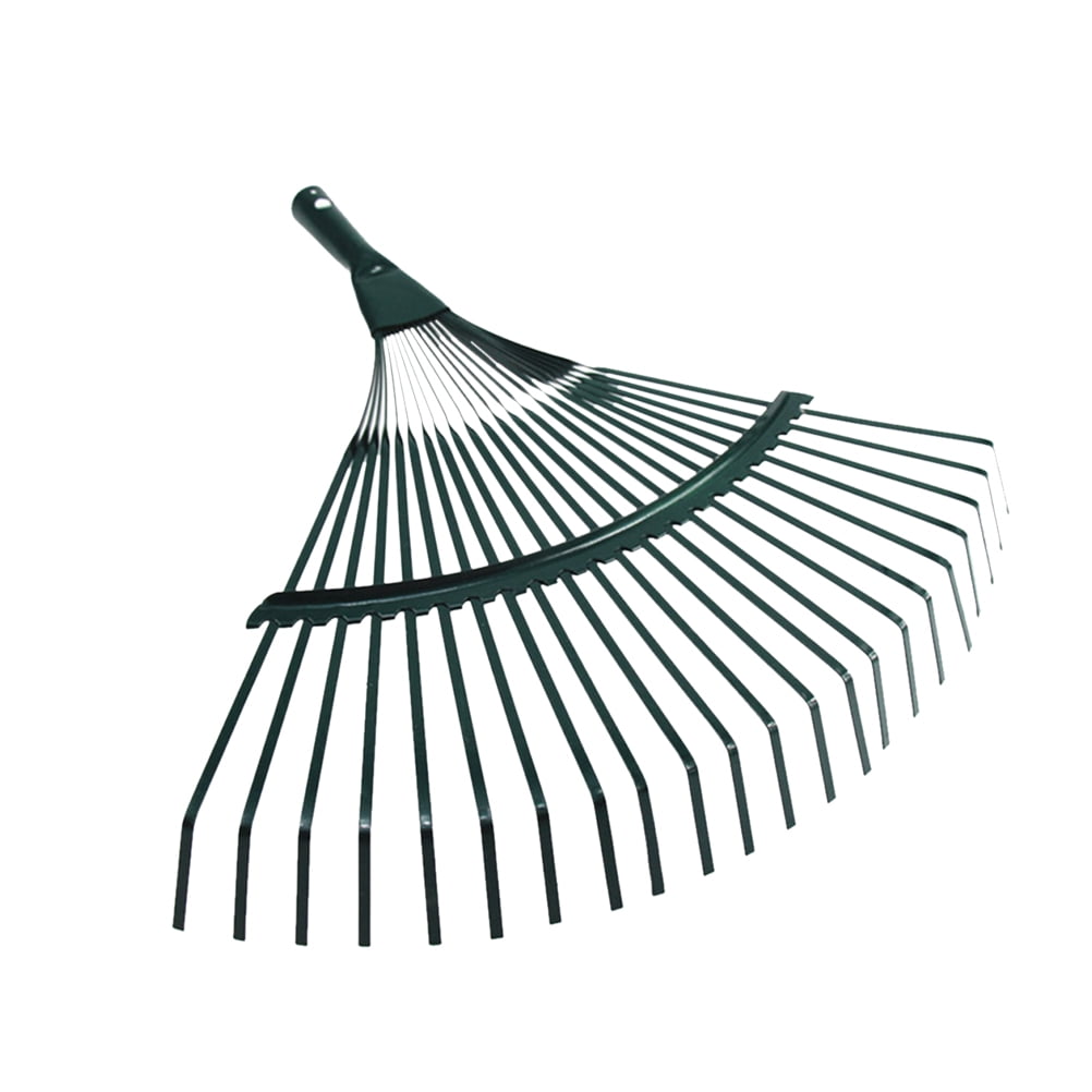 Milisten 2-Pack Leaf Rake with Handle Dark Green 22 Teeth for Efficient Lawn and Garden Cleanup