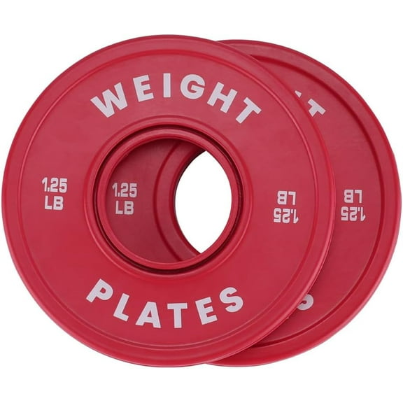 Accreate Bumper Plates,2 inch Rubber Weight Plates,1.25 LB 2.5LB 5LB 10 LB Plates for Weight Lifting Strength Training Home Gym