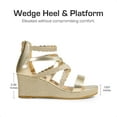 thumbnail image 2 of DREAM PAIRS Girls Wedge Sandals Flatform Open Toe Platform Sandals Flower Wedding Party for Little Kid/Big Kid, 2 of 6