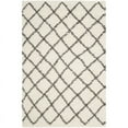 thumbnail image 3 of SAFAVIEH Dallas Jerrie Geometric Shag Area Rug, Ivory/Dark Grey, 6' x 9', 3 of 8