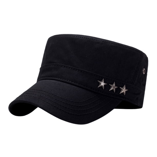 Gorra de béisbol informal de algodón mezclado con estampado de letras, ajustable, para exteriores, golf y sol, para hombre