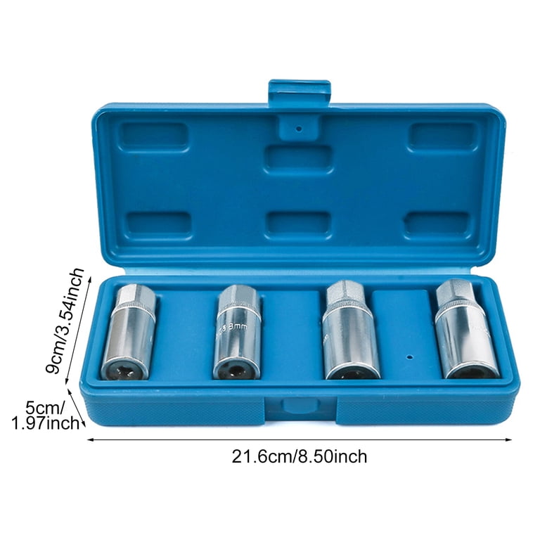 4 Pieces Stud Extractor Set Broken Stud Removal Socket Metric Stud