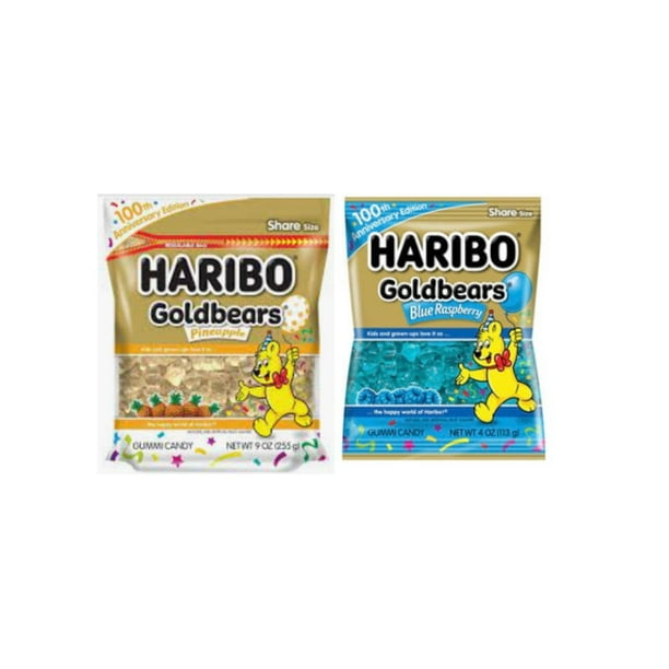 FSSTAM Goldbears All PineappleAll Blue Raspberry Gummi Bears 100th
