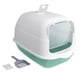thumbnail image 1 of Baño para gatos con tapa y capucha, cerrado y cubierto, fácil de transportar y limpiar. Verde, 1 of 9