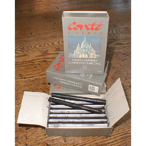 COLART 50090 CONTE NATURAL CHARCOAL 5 PIECE ROUND 6MM WINSOR /& NEWTON