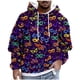 thumbnail image 2 of Sudadera con capucha para hombre, estilo casual, con cuello redondo, estampado, manga larga, blusa de poliéster, 2 of 5