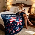 thumbnail image 1 of Independence Day Blanket Festive Flannel Blanket Soft Warm Throw Blanket For Home Sofa Bed Holiday Decoration, 1 of 9