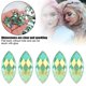 thumbnail image 4 of Diy 500 Uds AB Ojo De Caballo Diamantes De Imitación Parte Posterior Plana Color Verde Claro Cristal 7x15mm, 4 of 7