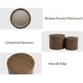 thumbnail image 4 of EALSON Nesting Coffee Tables Set of 2 Farmhouse Small Round End Tables Modern Wood Circle Side Table Drum Table for Living Room Small Spaces Bedroom Balcony, No Assembly, Walnut, 4 of 14