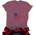 thumbnail image 6 of 4th of July Patriotic T-Shirts Women American Flag Print Casual Short Sleeve Tee Tops, 6 of 6