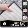 thumbnail image 4 of DISEN Bathroom Rugs 24x16, Extra Soft and Absorbent Microfiber Bath Mat, Non-Slip, Machine Washable, Quick Dry Shaggy Bath Carpet, Suitable for Bathroom Floor, Tub, Shower (Grey and White), 4 of 7