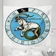 thumbnail image 1 of Zodiac Tapestry, Illustration of Zodiac Capricorn with Signs Greek Saturn Design Horoscope Themed, Fabric Wall Hanging Decor for Bedroom Living Room Dorm, 5 Sizes, Multicolor, by Ambesonne, 1 of 1