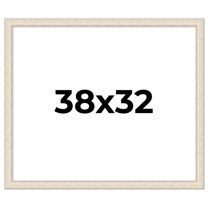 38x32 Frame White Real Wood Picture Frame Width 1.75 inches | Interior Frame Depth 0.5 inches |