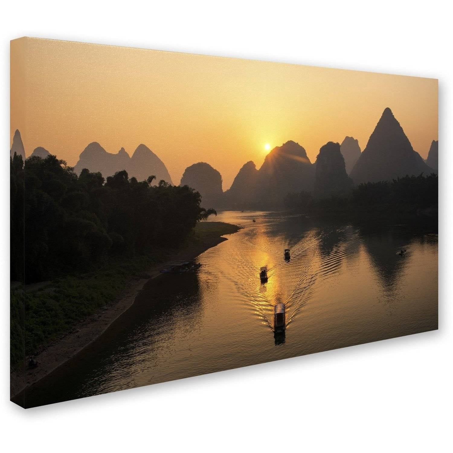 Trademark Fine Art "Golden River" Canvas Art by Philippe Hugonnard