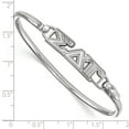 thumbnail image 2 of 925 Sterling Silver LogoArt Sigma Delta Tau Small Hook and Clasp Bangle; for Adults and Teens; for Women and Men, 2 of 3