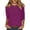 Dark Purple, variant on Bibifish Tshirts For Women Solid Color 3/4 Sleeve Crewneck Tee Tops With Botton Pullover Fall Winter Soft Basic Ladies Outfits