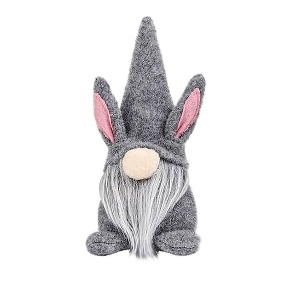NSESSHome Easter Gnomes Decorations Bunny Ornament, Handmade Spring Easter Bunny Gnome Standing Board Faceless Plush Doll Ornaments for Easter Holiday Tiered Tray Home Table Indoor Decor Gifts