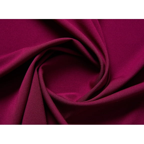 Zelouf Solid Acetate Stretch Crepe  , Sewing, DIY, Crafts Fabric by the Yard, Fuchsia, 3 Yard