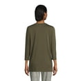 thumbnail image 3 of Lands' End Women's Petite 3/4 Sleeve Supima Cotton Crewneck Tunic, 3 of 3