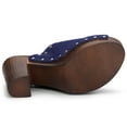 thumbnail image 5 of BLISSFUL STEP Women's Open Toe Platform Block Heel Slides Sandals, 5 of 5