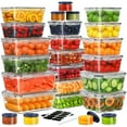 thumbnail image 1 of Juego de recipientes para almacenamiento de alimentos KITHELP, 50 unidades, sin BPA, con etiquetas, 1 of 7