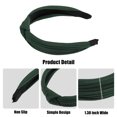 thumbnail image 4 of Unique Bargains Textured Cotton Knot Headband Soft Hairband for Women 1.3 Inch Wide 1 Pcs Dark Green, 4 of 7