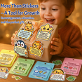 Colorful animal stickers labeled as classroom rewards for growth