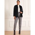 thumbnail image 4 of DARING DIVA Women's Long Sleeve Open Front Fluffy Outerwear Coats XS Black, 4 of 6