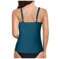thumbnail image 6 of GEWSEY Women Tankini Top Only - High Neck Bathing Suit Tummy Control Swim Top 2025 Navy, L, 6 of 9