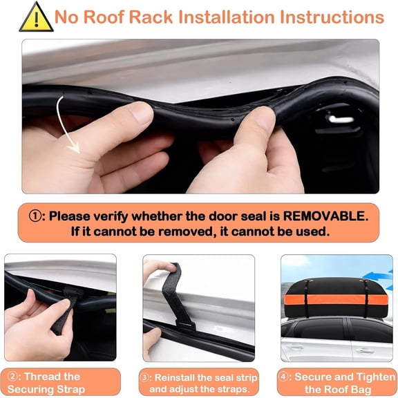 Roof Bag, Waterproof Soft Car Top Carrier Without Rack, 21 Cubic Feet Cargo Carrier for Top of All Vehicles with/Without Rack