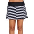 thumbnail image 1 of Jupe de Bain Rayée Chevron Noir Blanc pour Femmes, 1 of 5